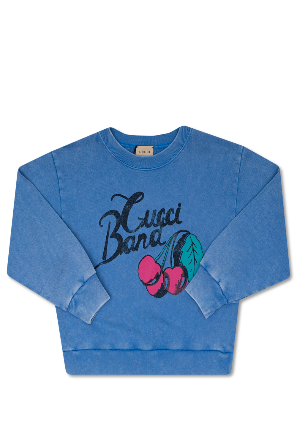 Blue Printed sweatshirt Gucci Kids gucci basses basses noires